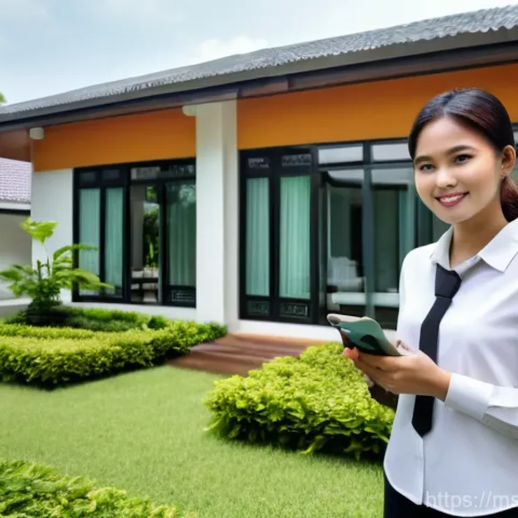 건축평가사 초보자를 위한 실무 가이드 - **Prompt:** A young, confident Malaysian female property valuer, dressed in professional business at...