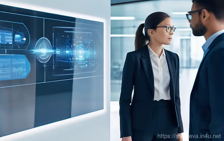 건축평가사의 윤리적 고려 사례 - **Prompt 2: Safeguarding Confidential Property Data**
    A male property valuer in his 40s, wearing...