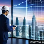 건축평가 전문가의 최신 평가 기법 - A highly detailed digital illustration of a modern building assessment scene in Kuala Lumpur, Malays...