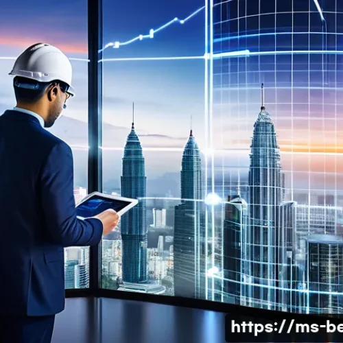 건축평가 전문가의 최신 평가 기법 - A highly detailed digital illustration of a modern building assessment scene in Kuala Lumpur, Malays...